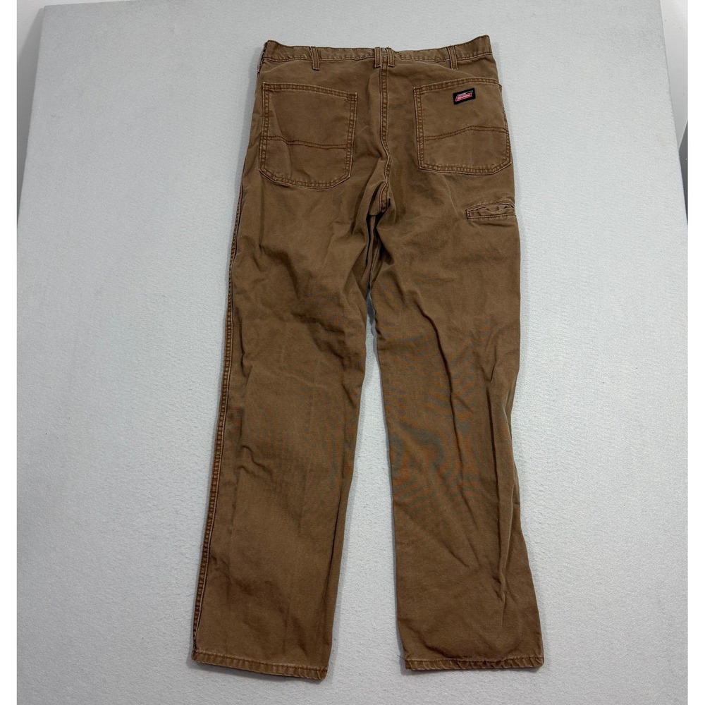 Vintage Dickies Pants 36x32 Brown Relaxed Fit Carpenter Workwear Canvas Work - Picture 5 of 10
